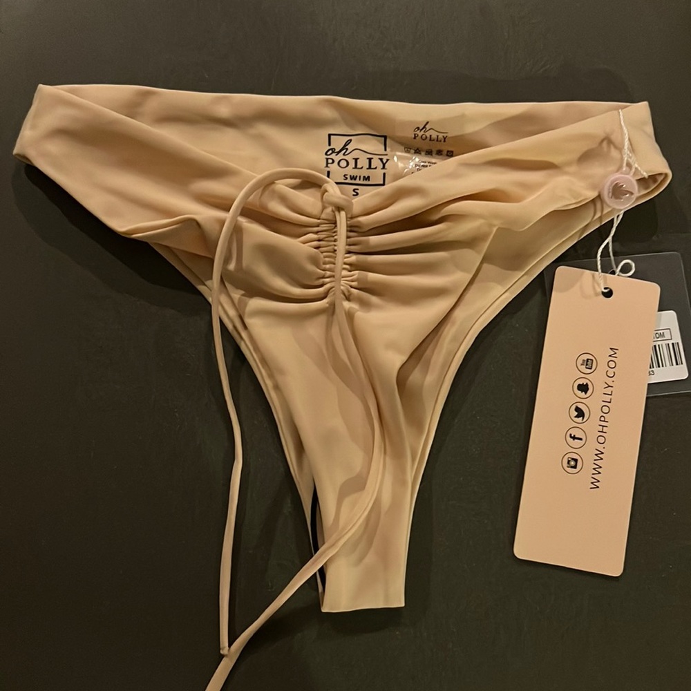 OHPOLLY Sand color Bikini Bottom Size US S